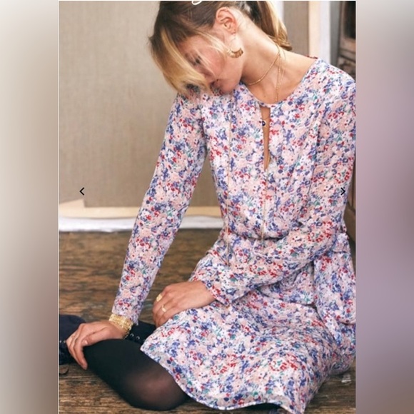 🇫🇷 Rare Sézane Victorie Midi Bohemian Dress - Picture 2 of 11